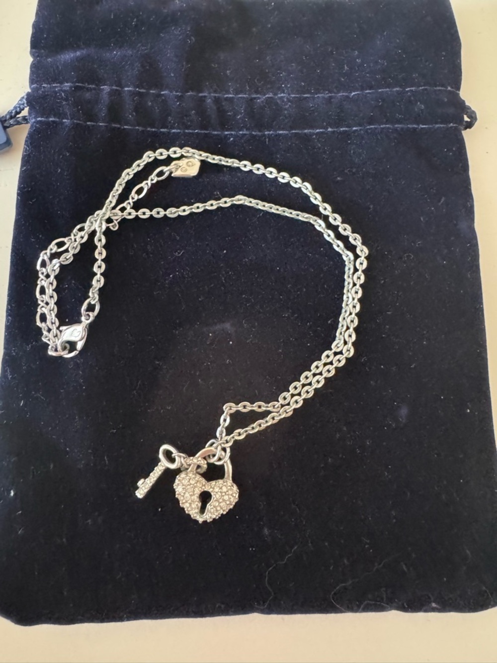 Swarovski Heart Lock Necklace